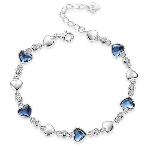 MRLESS Adjustable Love Heart Charm Chain Bracelet for Women, Friendship Link Bangle with Heart Charms