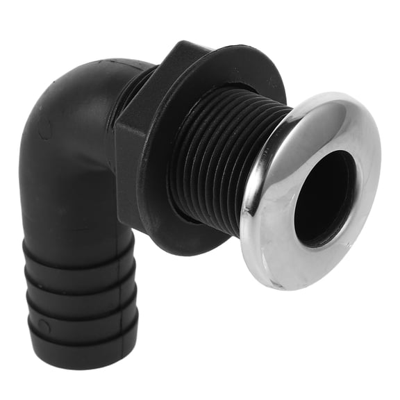 WEUVEB Marine Boat Deck Drain Fitting Waterproof Seal Durable Black Drain Plug for Hulls