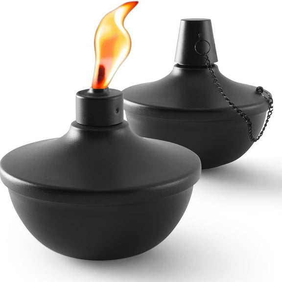 MRLESS Metal Table Top Tiki Torch Refillable Torch Canister Outdoor Torch Metal Table Top Tiki Torch Refill Canister Party Decoration Tiki Torch