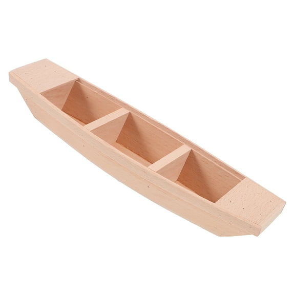 MRLESS Mini Wooden Fishing Boat Model for DIY Micro Landscape