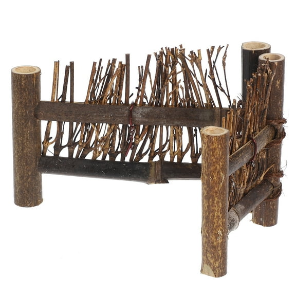 MRLESS Miniature Fence For Dollhouse Micro Landscape Decorations Small Garden Accessories Wooden Picket Fence For Bonsai Fairy Garden Diy Crafts Outdoor Decor 14.8cm