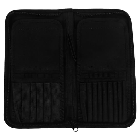 MRLESS NUOBESTY Canvas Makeup Brush Holder Pouch with Zipper, Portable Cosmetic Brush Storage Bag
