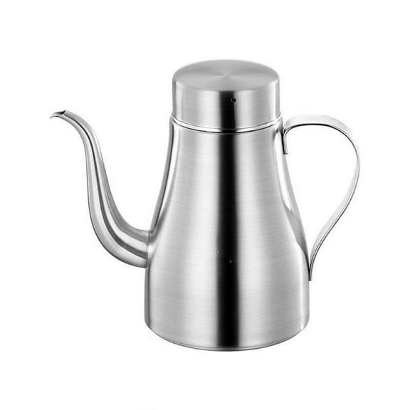 MRLESS Olive Oil Dispenser Bottle Stainless Steel 18oz No Drip Pouring Oil Pot Large Oil Storage Container For Salad And Kitchen Cooking
