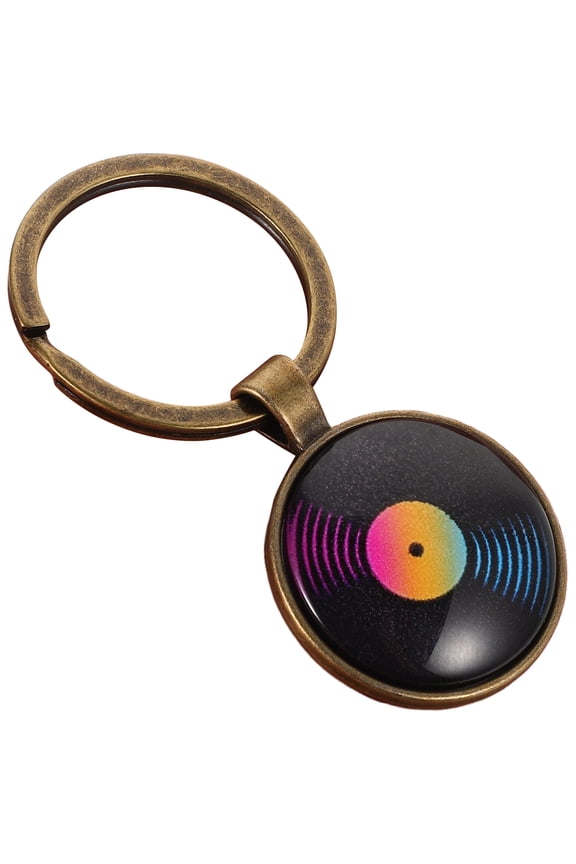 Retro Vinyl Record Keychain Music Fans Key Creative Bag Pendant Festival Funny Music Accessory