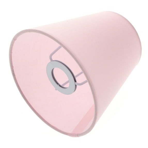 MRLESS Small Linen Fabric Lampshade Clip On Barrel Cover Pink
