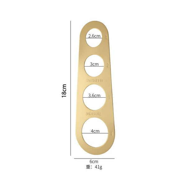 MRLESS Spaghetti Measuring Tool with Four Holes Stainless Steel Pasta Portion Control Gadget Accurate Noodle Measurement Ruler with 4-hole