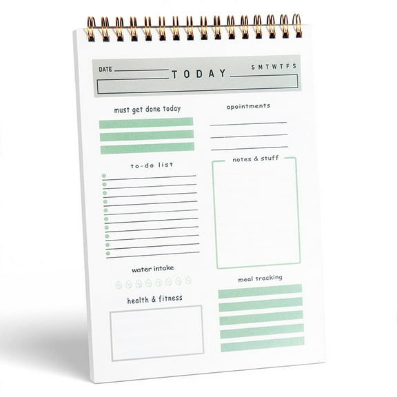 WEUVEB Daily Planner Notebook for Office with Tear Off Pages and Spiral Binding Multi Color