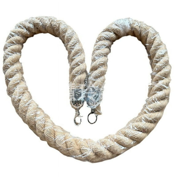 WEUVEB Durable Brown Hemp Stanchion Rope for Hanging and Crowd Management