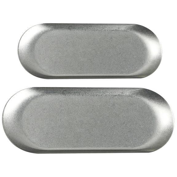 GETAJGHSD Parties Serving Tray Stainless Steel 2Pcs Grey