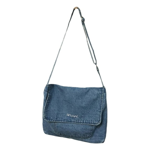 MRLESS Vintage Fabric Crossbody Messenger Bag for Women, Lightweight Shoulder Purse with Adjustable Strap