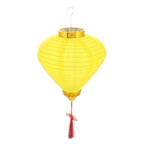 MRLESS Vintage Oval Lantern for Outdoor Hanging Decoration Traditional Cloth Lantern for Spring Festival and New Year Celebrations Vietnamese Lantern
