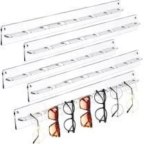 MRLESS Wall Mounted Acrylic Sunglasses Organizer for Multiple Glasses Transparent Eyeglass Storage Stand, Ideal for Bedroom or Living Room Display