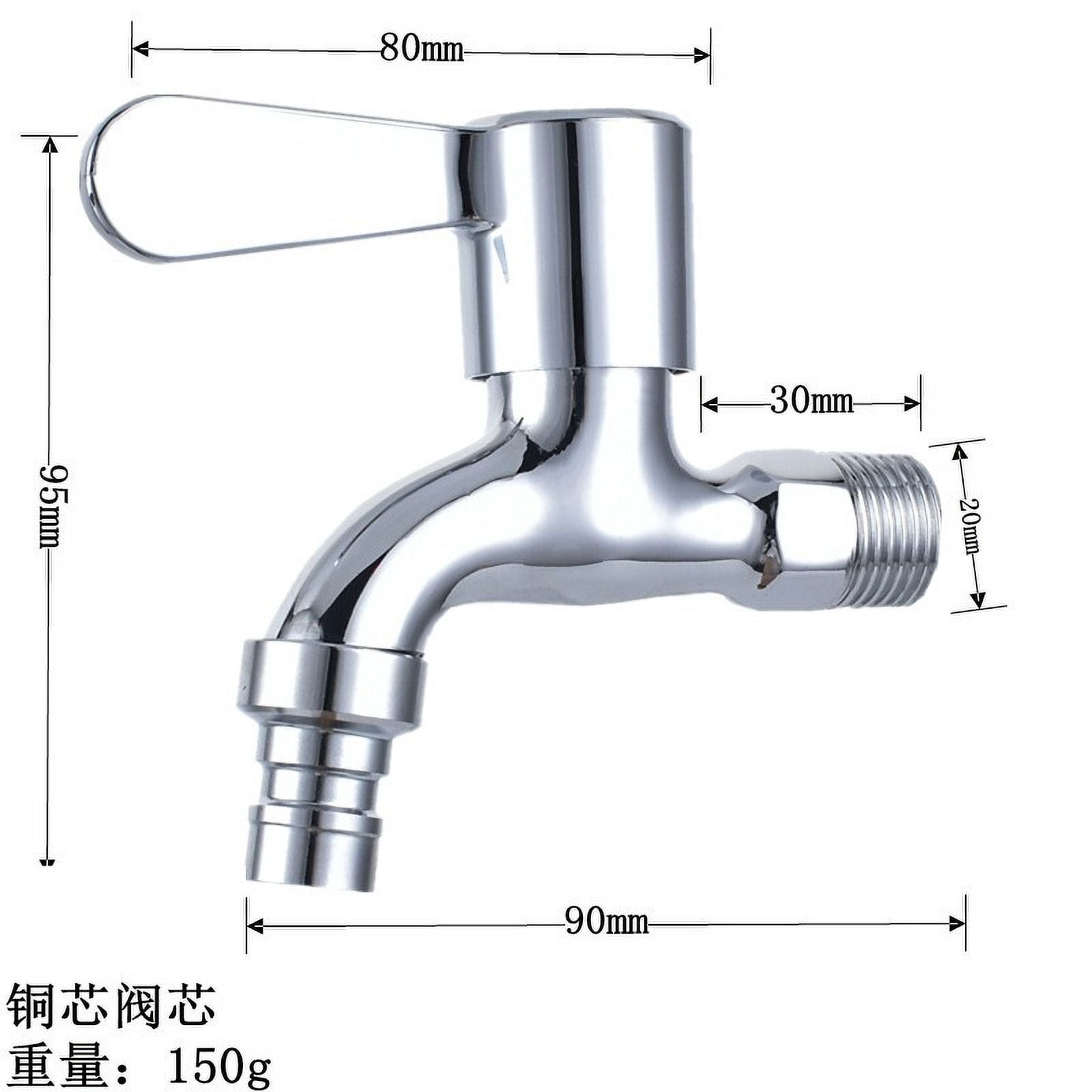 MRLESS Wall Mounted Faucet Quick Open Faucet Washing Machine Faucet Outdoor 1/2 Inch Tap Single Handle Cold Water Tap for Laundry and Garden Use