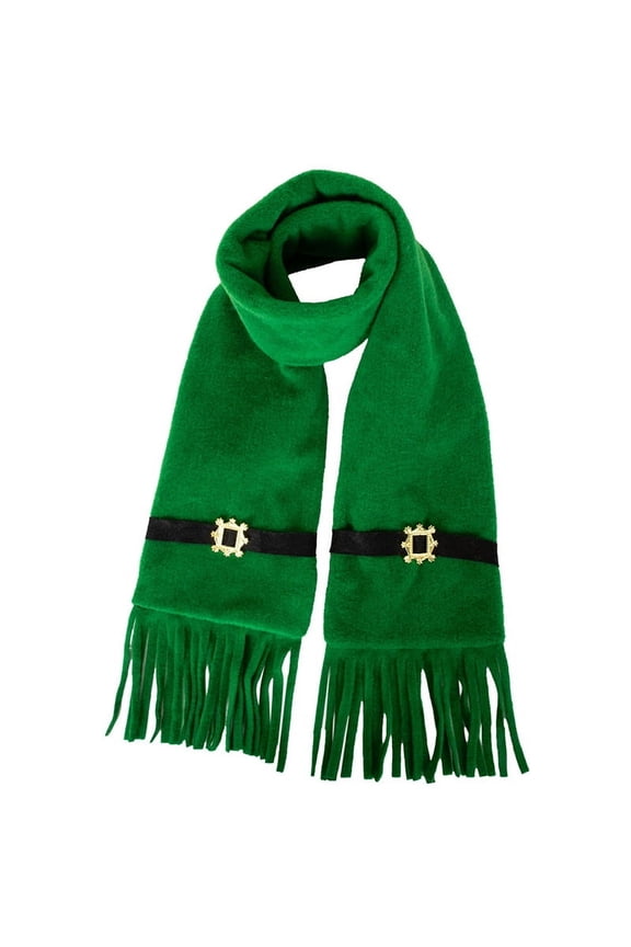 Warm Irish Scarf for Women, Green Thick Winter Scarf, St. Patrick's Day Party Accessories, Cozy and Stylish Winter Wear