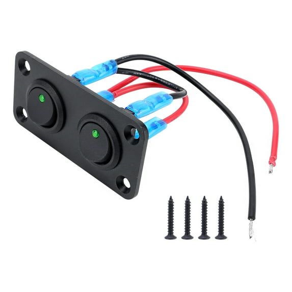 MRLESS Waterproof Marine Rocker Switch Panel with On Off Toggle for RV, Boat, Marine, and Automotive Use