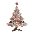 thumbnail image 1 of MRLESS Women's Rhinestone Christmas Tree Brooch Xmas Party Pin, 1 of 9