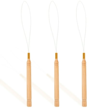 MRLESS Wood Tools 3Pcs Bead Threader & Thread Inserter for Sewing & Crafting