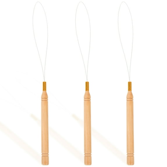 MRLESS Wood Tools 3Pcs Bead Threader & Thread Inserter for Sewing & Crafting