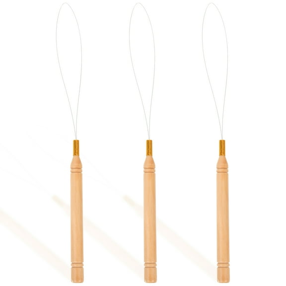 MRLESS Wood Tools 3Pcs Bead Threader & Thread Inserter for Sewing & Crafting