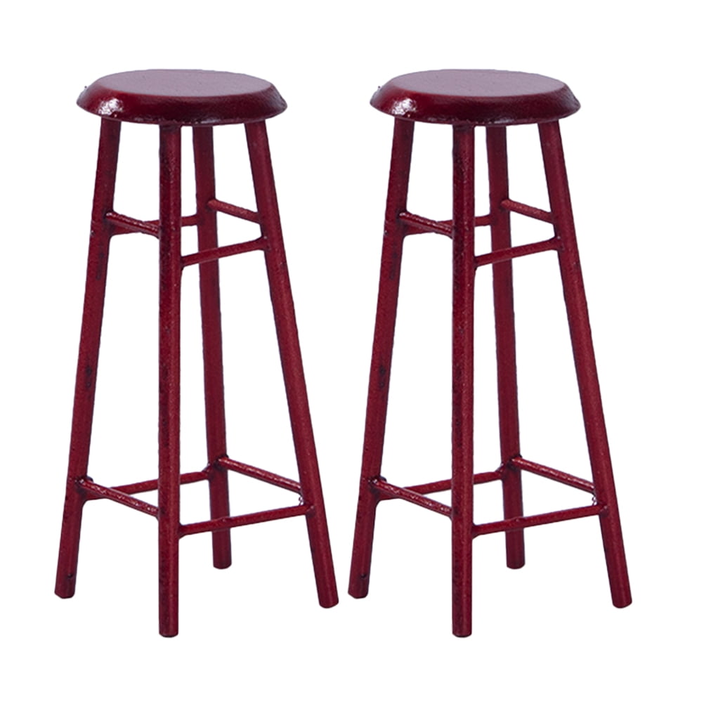 MRLESS Wooden Miniature Stools for Bar, Toy House, Kitchen Chairs, and ...