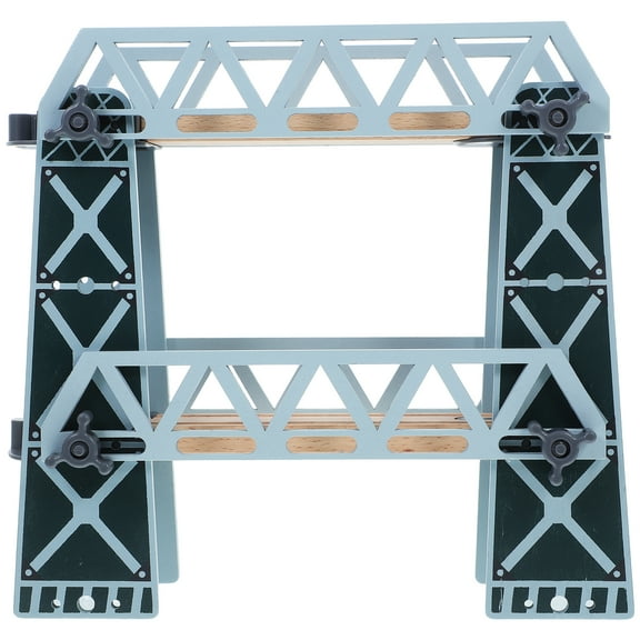 MRLESS Wooden Train Track Bridge Model for Kids and Toddlers, Train Scene Layout Props, Accessories for Wood Train Tracks