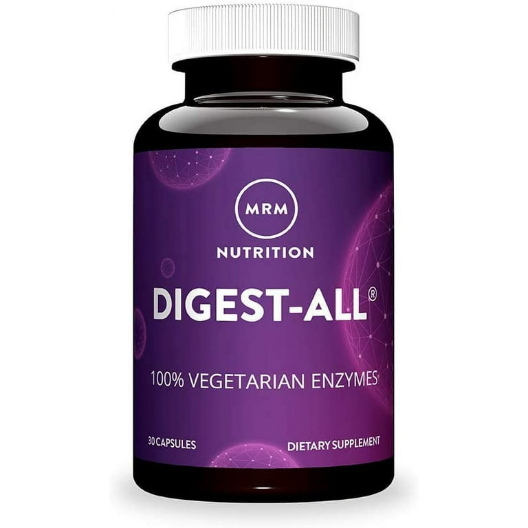 MRM Digest-All Plant Enzymes Digestion Dietary Supplement, Digestive  Complex Pills, 30 Ct