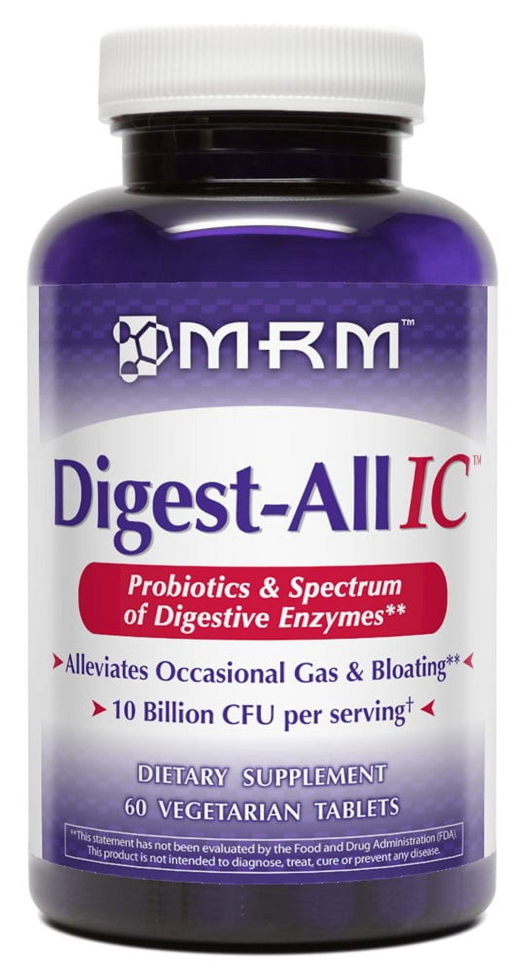 MRM Digest-All IC Probiotic Vegetarian Tablets, 60 Ct