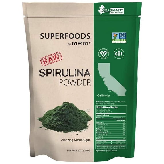MRM Raw Spirulina Powder, 8.5 Oz