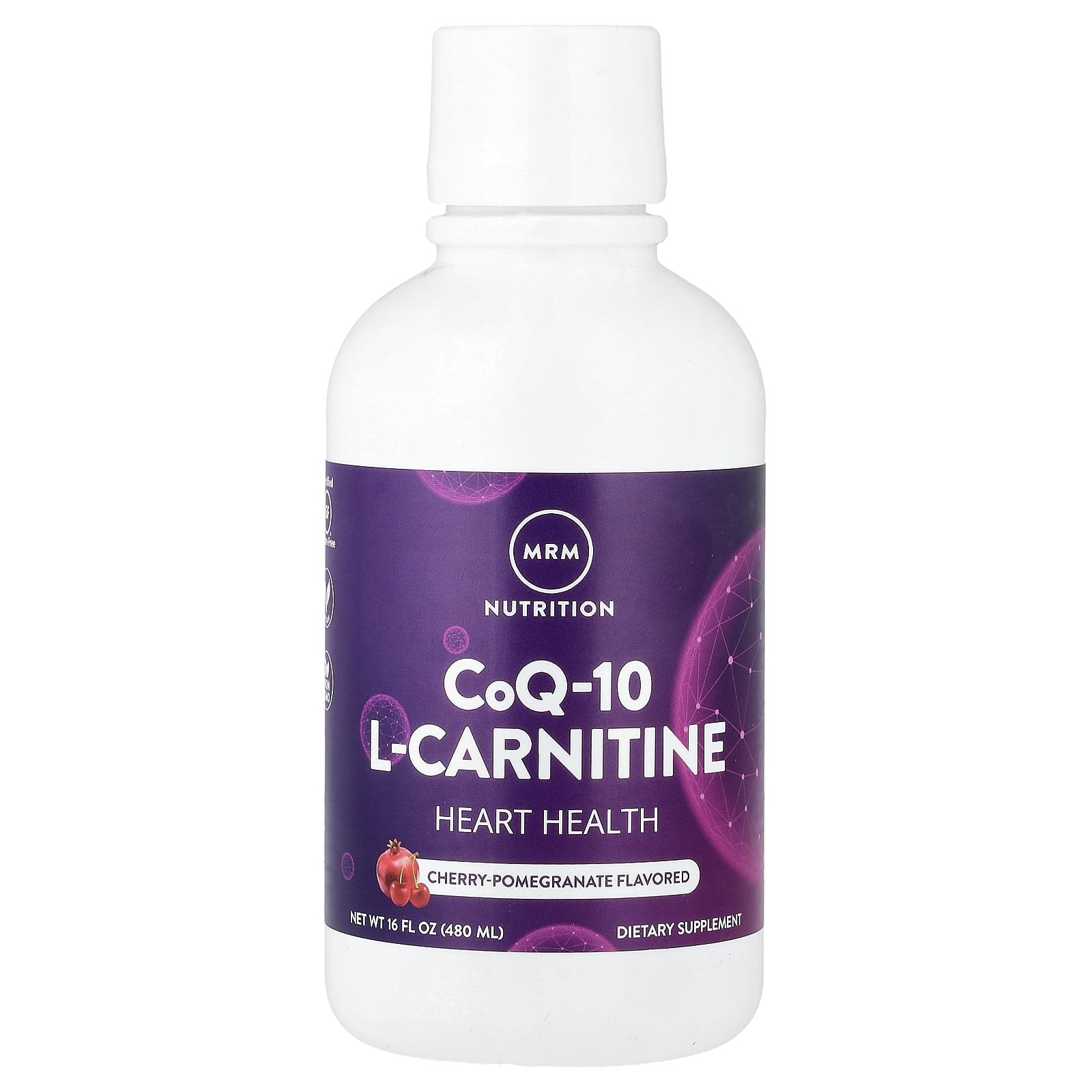 MRM Nutrition CoQ-10 L-Carnitine, Cherry-Pomegranate, 16 fl oz (480 ml)