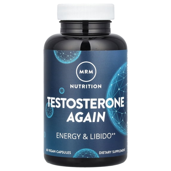 MRM Nutrition Testosterone Again, 60 Vegan Capsules