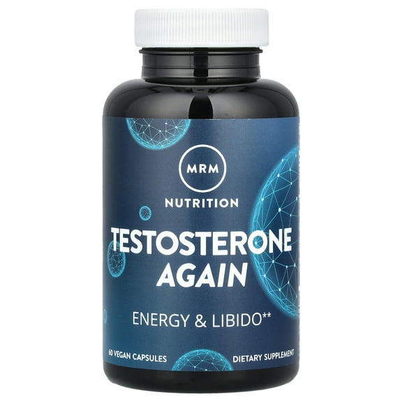 MRM Nutrition Testosterone Again, 60 Vegan Capsules