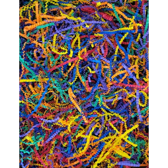 MRMX 1/2 lb Crinkle Cut Thick Quality 90gsm Paper Shred Fillers in Zip Lock Bag for Gift Baskets, Bags, Boxes. Make Gifts Look Pretty! Rainbow.