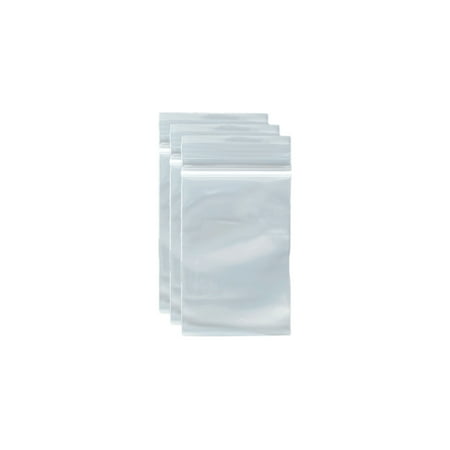 MRMX 100pcs Self Locking 2" x 3" Plastic Bags 2mm Thick All Purpose Storage Baggies Zip Lock Reusable Organizer