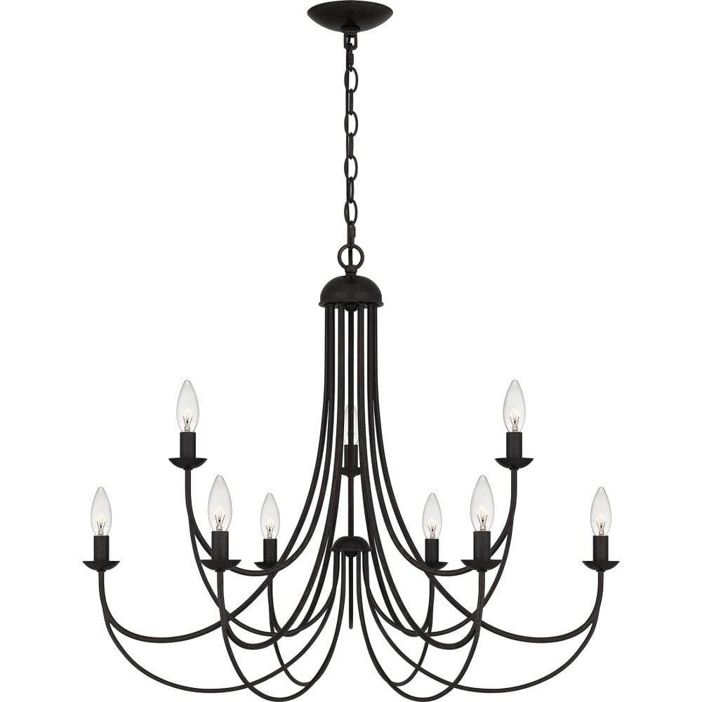 Imperial Bronze 9-Light Candelabra Chandelier