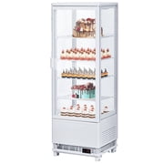 MROOBEST Commercial Refrigerator Display Case Display Fridge Single-Door Pastry Display Case with LED Lighting Bakery Display Refrigerator 118L