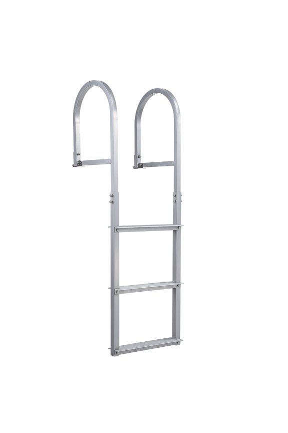 Heavy Duty 3-Step Dock Tailgate Ladder – 500 lbs Marine-Grade Aluminum – Wide Non-Slip Steps