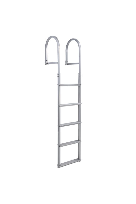 Heavy Duty 5-Step Dock Tailgate Ladder – 500 lbs Marine-Grade Aluminum – Wide Non-Slip Steps