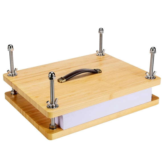 MROOBEST Manual Book Binding Press Kit-Solid Wood Binding Equipment-Stainless