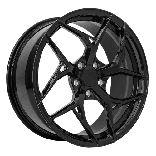 MRR Forged F10 5x120 20x11 +48 Gloss Black fit Corvette C8 ( front: FF10198552038L )