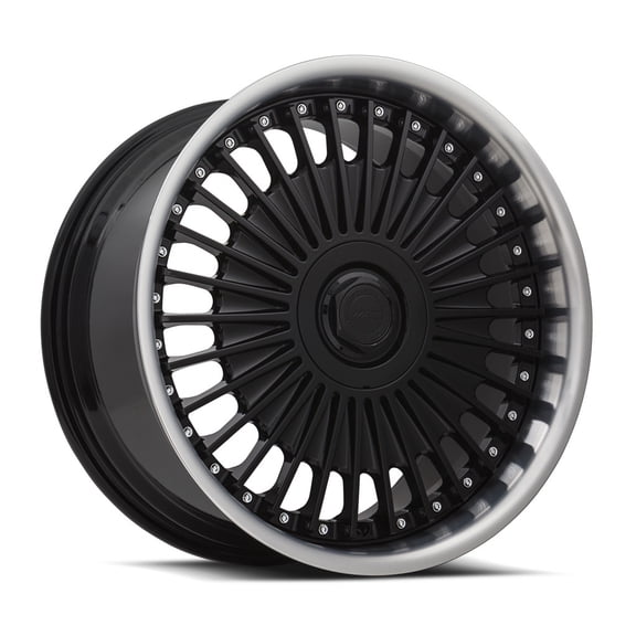 MRR VP4 22x9 +20-42 Black Machined Lip