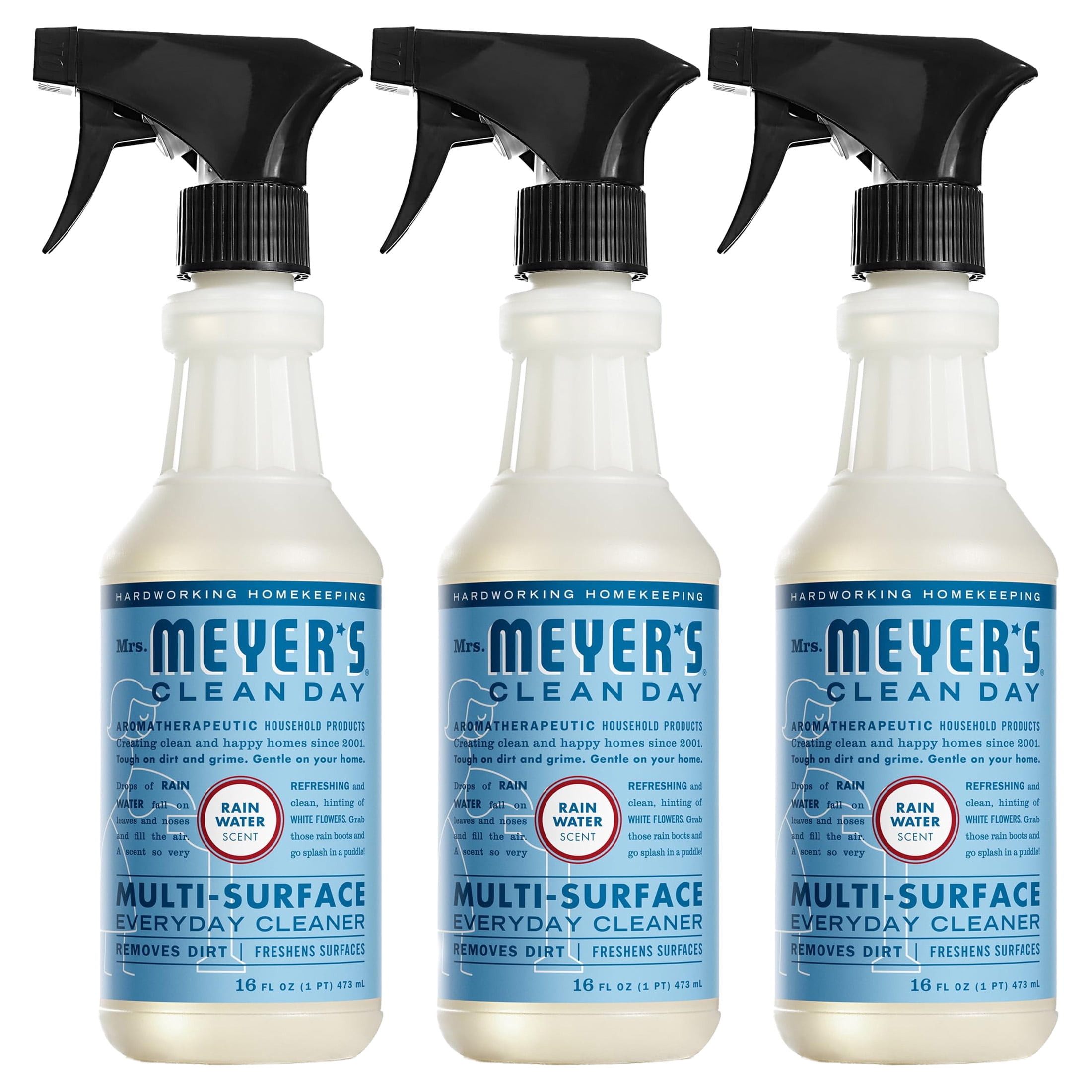 MRS. MEYER'S CLEAN DAY All-Purpose Cleaner Spray, Rain Water, 16 fl. oz - Pack of 3