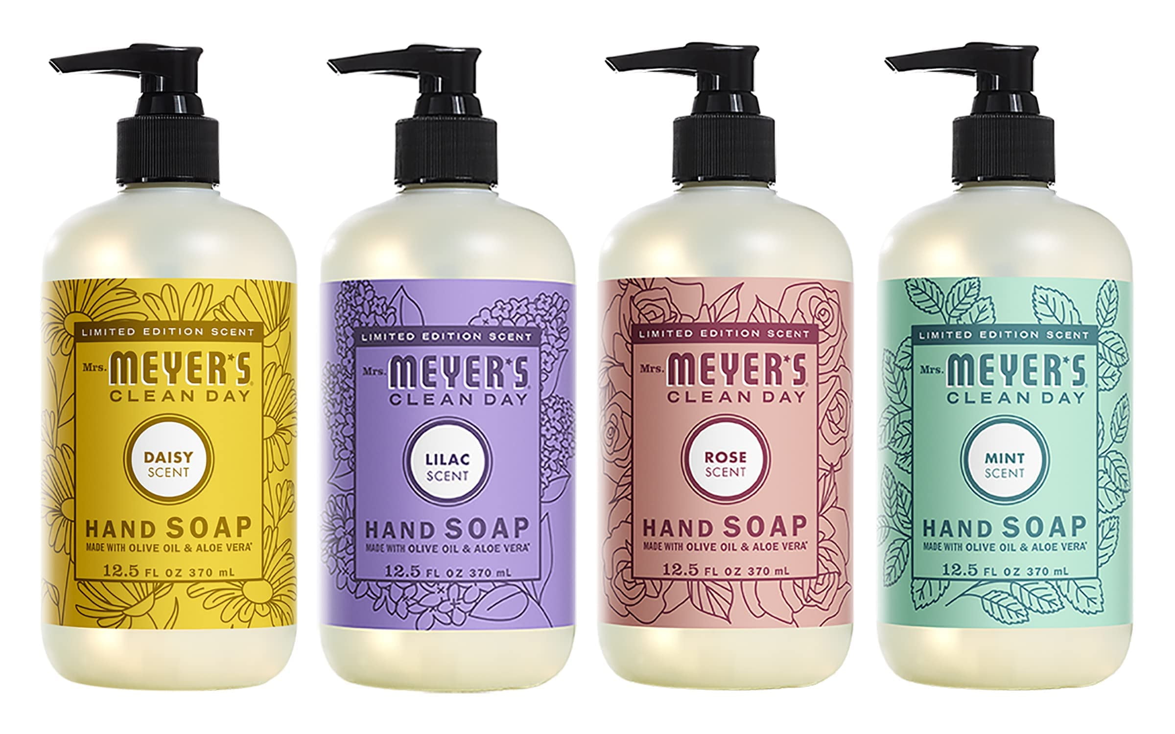 MRS. MEYER'S CLEAN DAY Holiday Hand Soap Bundle (Mint + Lilac + Daisy