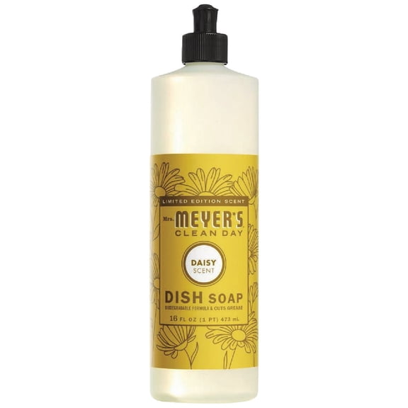Mrs. Meyer's Clean Day Liquid Dish Soap Daisy - Concentrate, Refill - 16 Fl Oz Pack of 3 — Residential Use, Standard Application