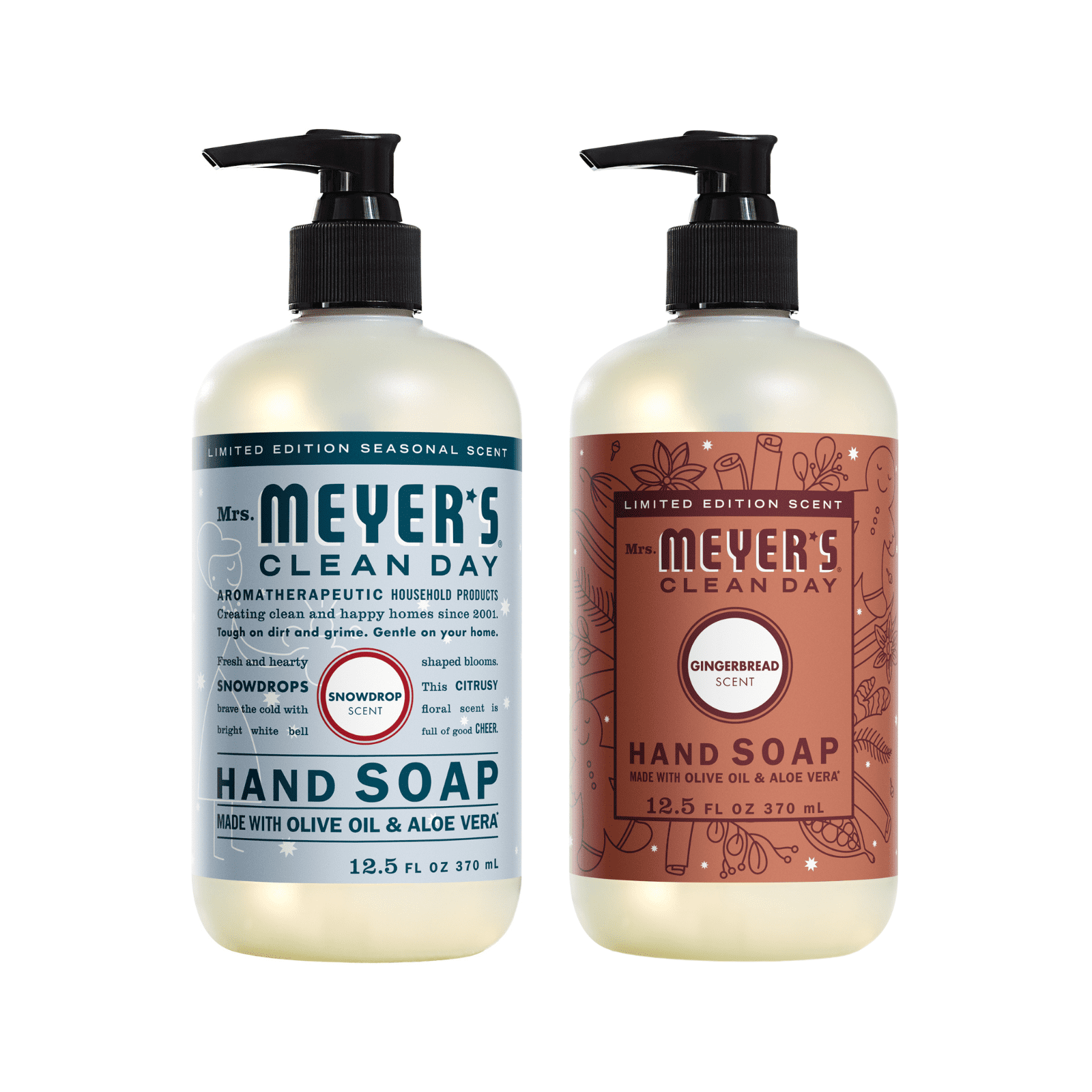 MRS. MEYER'S CLEAN DAY Liquid Hand Soap Variety Pack, Snow Drop ...