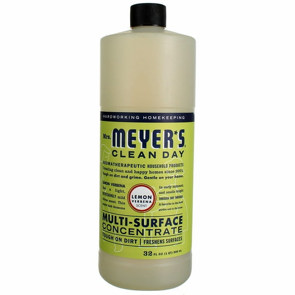 MRS. MEYER'S CLEAN DAY Multi-Surface Cleaner Concentrate, Use to Clean Floors, Tile, Counters, Lemon Verbena, 32 fl. oz
