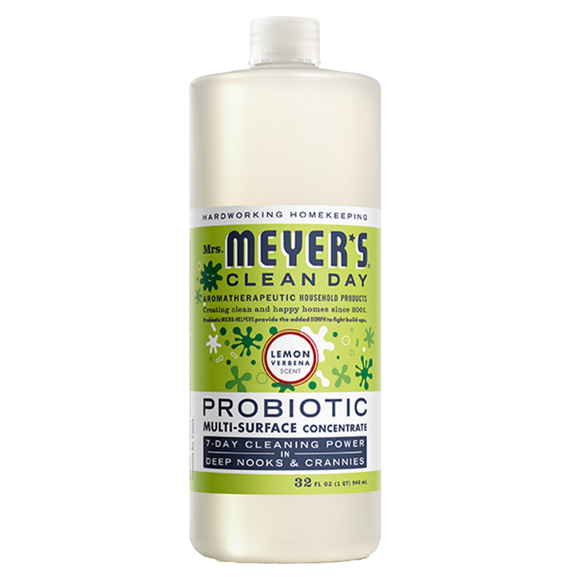 Meyers Probiotic Multi-Surface Cleaner Concentrate, Probiotic Cleaner Concentrate, Made With Essential Oils And Other Thoughtfully Chosen Ingredients, Lemon Verbena Scent, 32 oz.