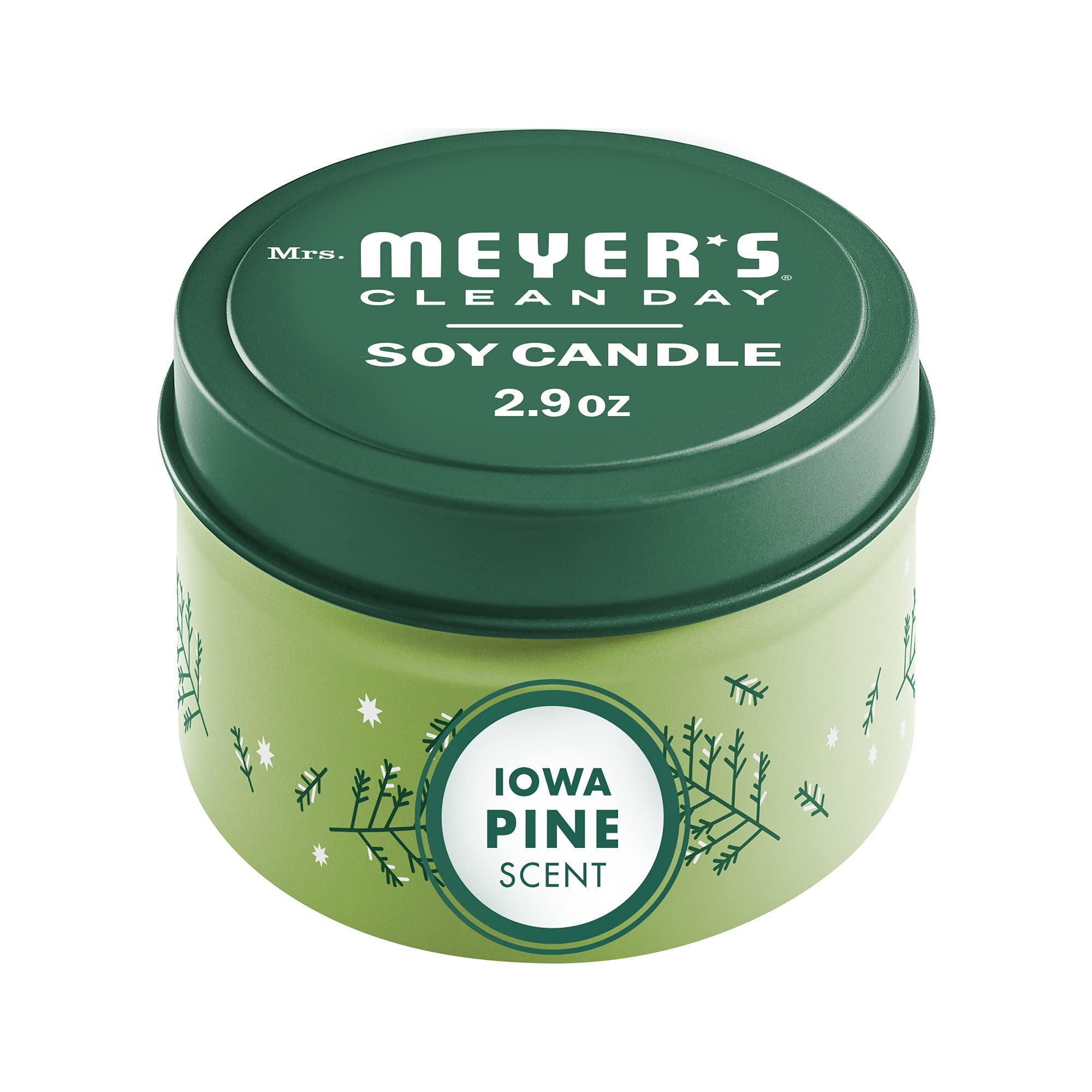 Iowa Pine Scented Soy Candle in Green Tin, 2.9 oz