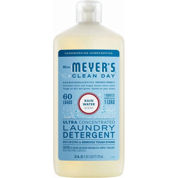 MRS. MEYER'S CLEAN DAY Ultra Concentrated Laundry Detergent, Rain Water Scent, 24.3 fl oz