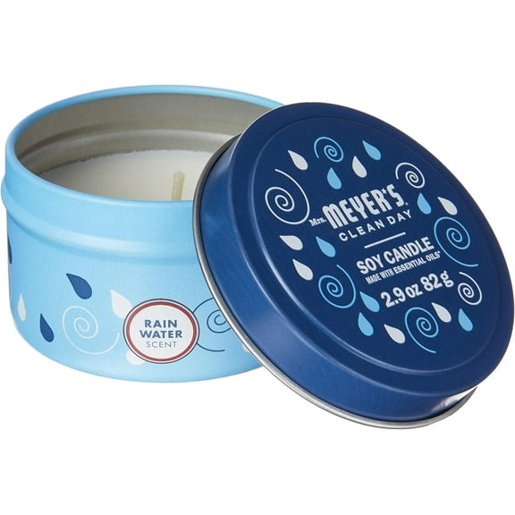 MRS MEYER'S Rain Water Tin Candle, 2.9 OZ