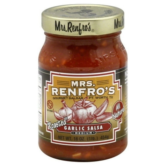 MRS RENFRO SALSA GARLIC 16 OZ - Pack of 6